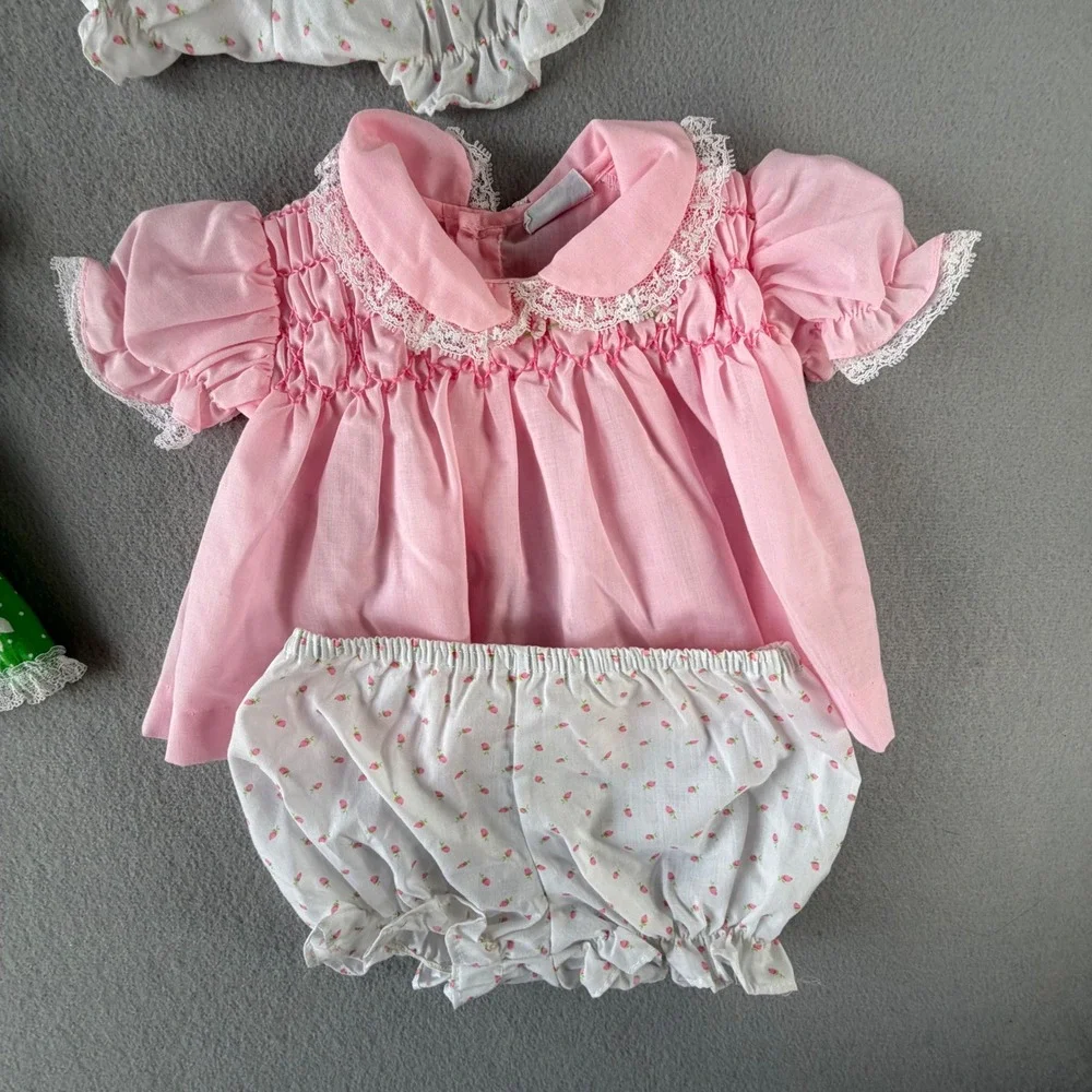 Vintage Baby Girl Clothing Lot 7 Pc Dresses Bloomers Lace Sears Mayfair Nannette